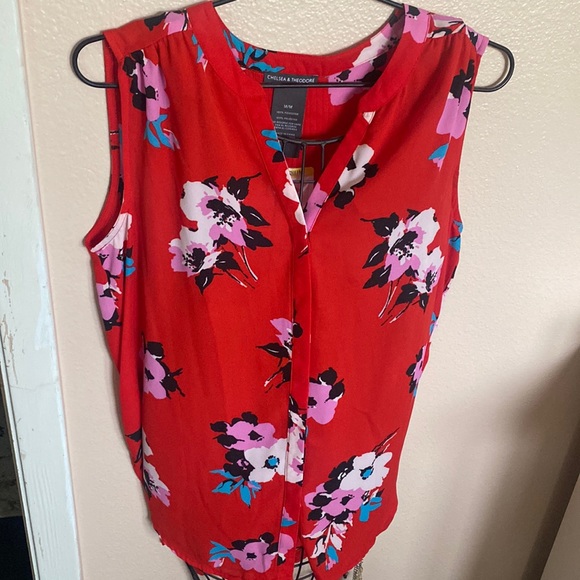 Chelsea and Theodore~ women’s medium floral blouse. - Picture 1 of 3